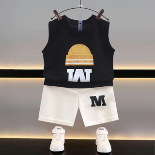 (6m-10Y) Bộ áo Vest trẻ em mùa hè Bộ áo thun không tay có vách ngăn thời trang + quần short