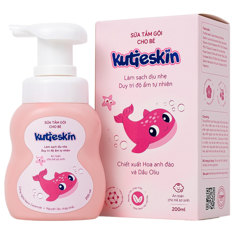 Sữa tắm gội cho bé Kutieskin 200ml