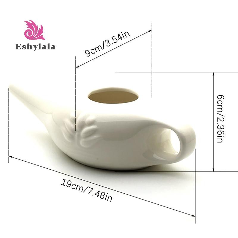 Bộ dụng cụ rửa mũi 250ml gốm Neti Pot cho xoang, viêm mũi dị ứng, Yoga Detox Rinse [MỚI]