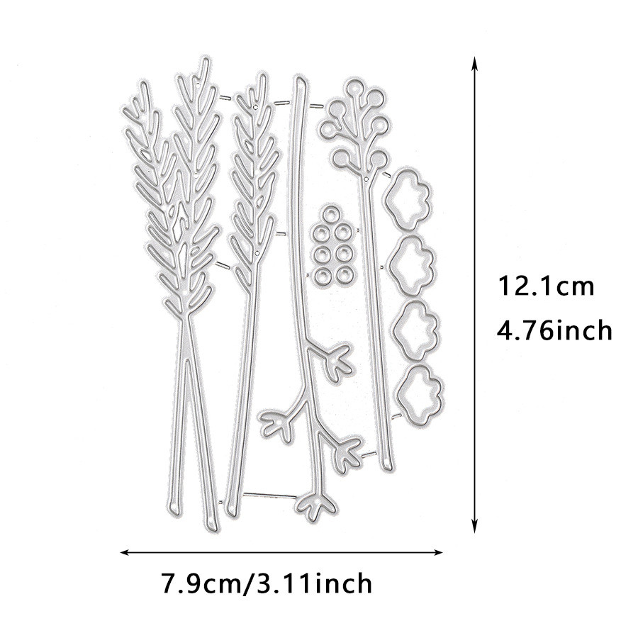 16 Kiểu Hoa Lá Kim Loại Thép Carbon Khắc Khuôn DIY Sổ Lưu Niệm Giấy Thủ Công Cắt Dập Nổi Bản Mẫu