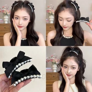 Ngọc Trai Nơ Nhỏ Lấy Kẹp Tóc Nổ Kẹp Bên