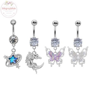 Sthb Tinh Tế Tính Khí Bụng Nút Nhẫn Dành Cho Nữ Thời Trang Bé Gái Bướm Hợp Thời Trang Gợi Cảm Rốn Nhẫn Cơ Thể Xuyên Trang Sức Quà Tặng VN