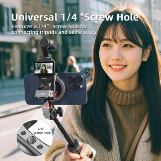 Dành Cho DJI OSMO POCKET 4 / 3 Di Động teleprompter Đứng Để Bàn Cố Định Kẹp Lạnh Giày Bốt Mở Rộng Phụ Kiện camera