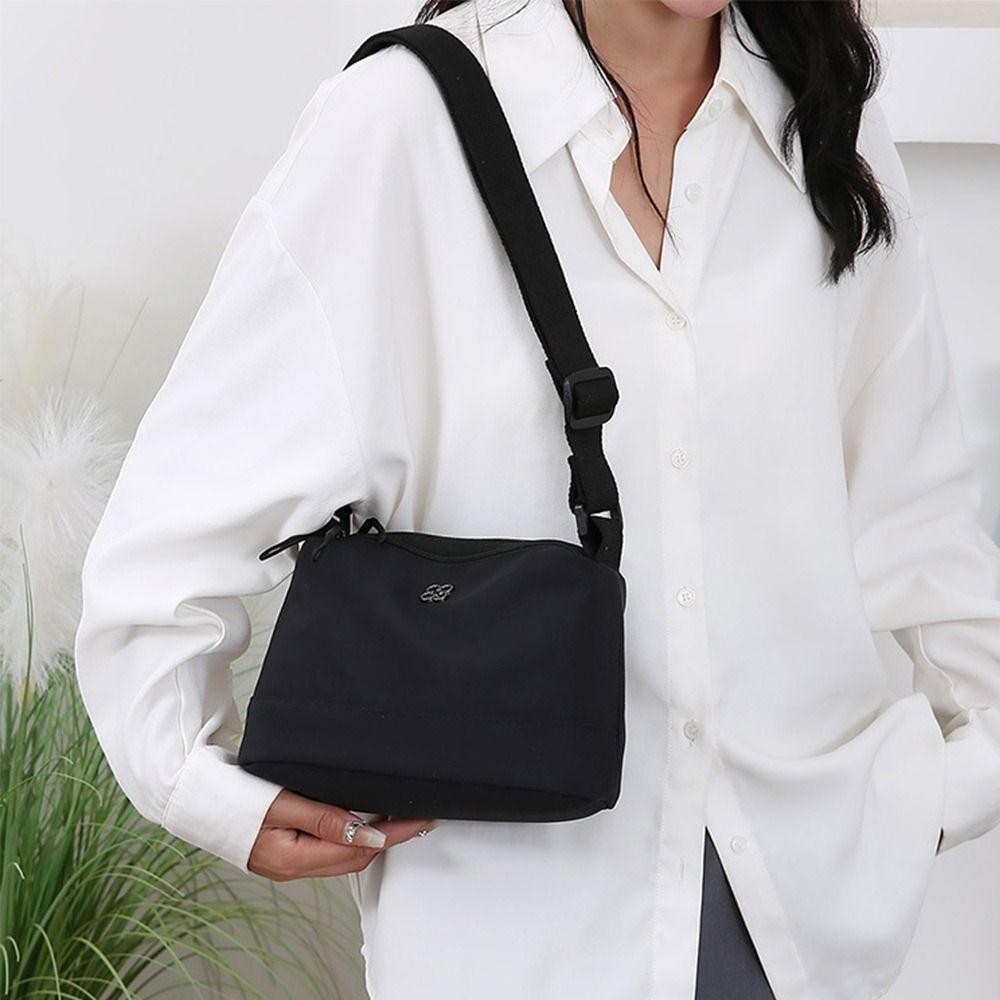 Túi đeo vai nữ GUSTAVA, Nhiều túi Túi đeo chéo phong cách thông thường, Túi Tote màu trơn bằng vải Nylon mềm hợp thời trang cho bé gái