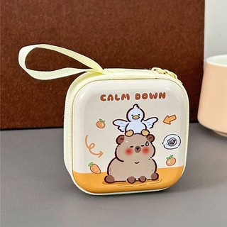 DE Duyên Dáng Capybara Đồng Xu Thay Đổi Phụ Kiện Túi Chống Bụi Tai Nghe Túi Bảo Quản Thanh Thiếu Niên Đồng Xu Tổ Chức