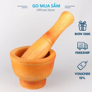 Bộ Chày cối gỗ GOMUASAM loại lớn chất gỗ dày cao cấp