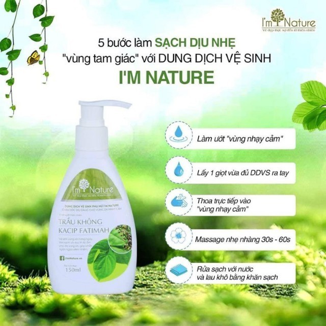 Dung dịch vệ sinh phụ nữ  Trầu không chính hãng 150ml ,ddvs phụ nữ tốt cho phụ khoa vùng kín hết khí hư nấm ngứa mùi hôi