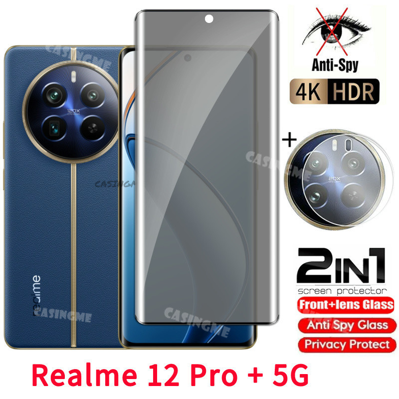 Realme 13 Pro + 5G 2024 Kính Cường Lực Riêng Tư Chống Gián Điệp Full Cover Bảo Vệ Màn Hình Chống Peek Phim Riêng Tư Cho Realme 15 Pro + 12Pro + Realme 12 Pro + Plus 5G Phim Riêng Tư Chống Peek