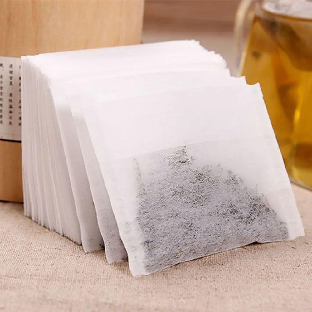 ICUCKO 100 chiếc túi lọc trà dùng một lần, túi rỗng không dệt gấp, tiện ích pha trà nhà bếp
