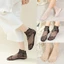 YUJINI 1 Đôi Tất Ruffle Vô Hình, Tất Cotton Ren Hoa Trong Suốt, Tất Lưới Chống Trơn Trượt Thời Trang Mắt Cá Chân Nữ