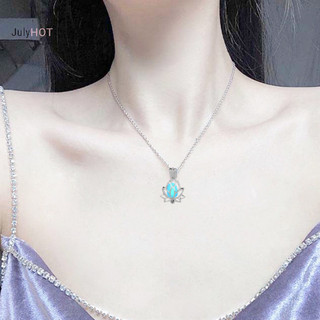 Julyhot Dạ Quang Phát Sáng Trong Bóng Tối Mặt Trăng Hoa Sen Hình Mặt Dây Chuyền Vòng Cổ Dành Cho Nữ Yoga Cầu Nguyện Phật Giáo Trang Sức Massivedeals