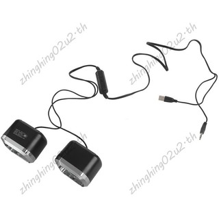 USB 2.0 Máy Tính Xách Tay Loa Có Dây Stereo Mini Máy Tính Cho Máy Tính Để Bàn Laptop Notebook PC MP3 MP4 3.5 Mm AUX IN Đen