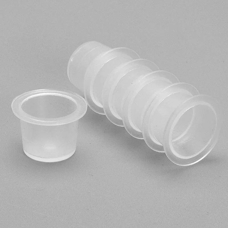 100 cốc mực xăm dùng một lần trang điểm vĩnh viễn sắc tố trong suốt khung hộp đựng