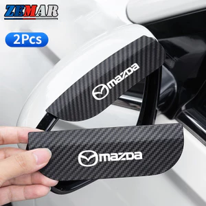 2 Chiếc Mazda Xe Phía Sau Gương Bảo Vệ Mưa Sợi Carbon Chiếu Hậu Gương Miếng Dán Đa Năng Phụ Tùng Ô Tô Cho Xe Mazda 2 3 CX5 CX30 CX8 CX3 Mazda2 6 5 CX9 BT50
