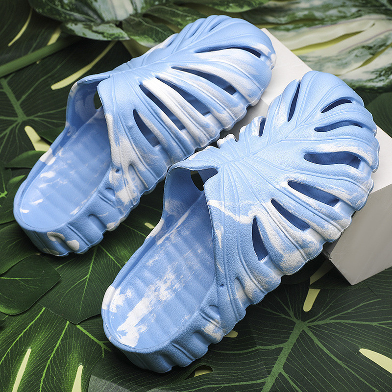 Monstera Trượt Cho Nam Mùa Hè Nữ Dép Ngoài Trời Eva Mềm Rừng Cắm Trại Xu Hướng Unisex Trượt Giày Đi Biển Dép Nhà