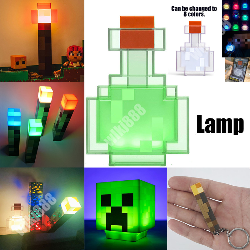 Minecraft Redstone Ore Creeper Đèn Redstone Torch LED Đồ trang trí phát ...