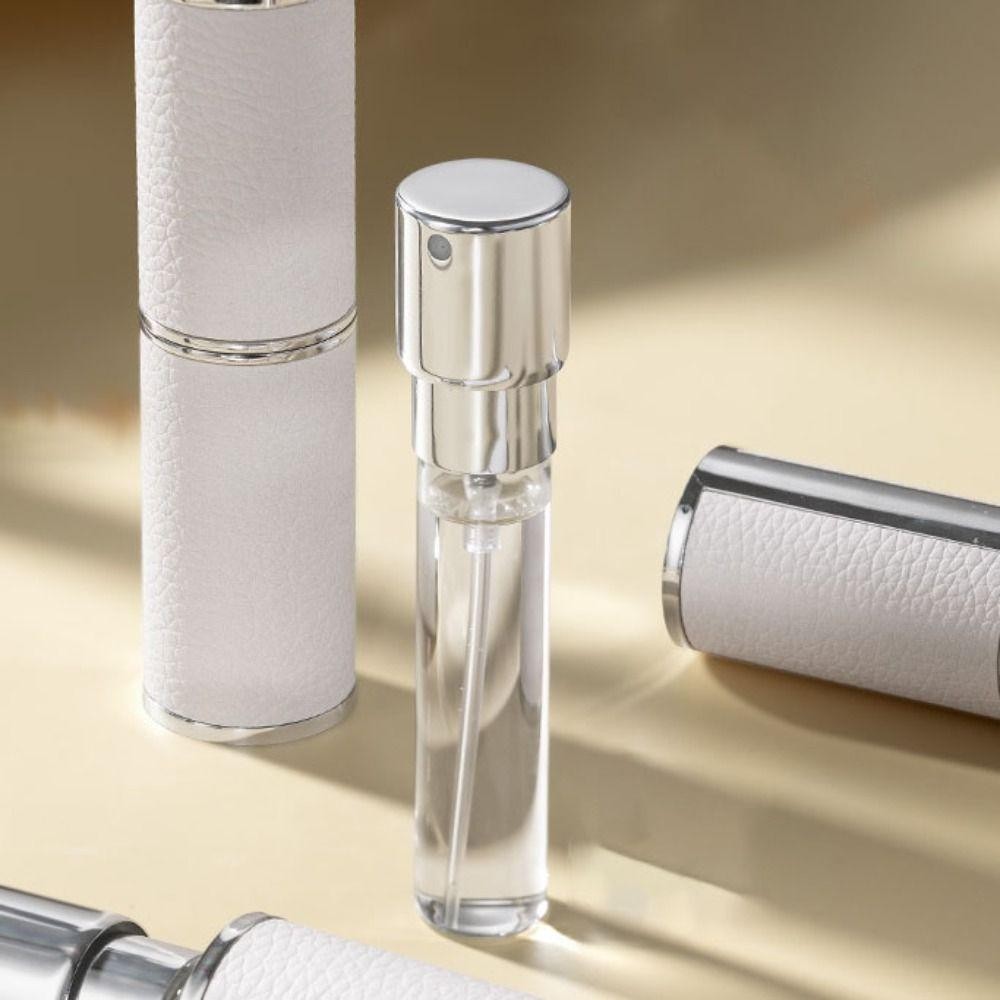 ESSENCEH 8 ml Hộp Lỏng, Máy Phun Nước Hoa Mini Có Thể Đổ Lại, Tấm Lót Da Cao Cấp Kính Xoay Loại Bấm Chai Xịt Rỗng Du Lịch