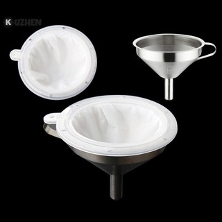 Kuzhen 100 / 120 / 200 / 300 / 400 / 450 Lưới Lọc Nylon Phễu Inox Cho Sữa Trái Cây Y Học Truyền Thống Trung Quốc Dầu Rượu Trắng HOT