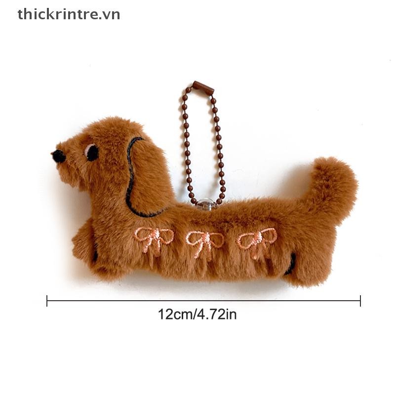 THI Chó Dachshund Sang Trọng Móc Khóa Hoạt Hình Con Chó Con Nhồi Bông Móc Khóa Dễ Thương Móc Khóa Mặt Dây Chuyền Túi Trang Trí Cặp Đôi Quà Tặng VN