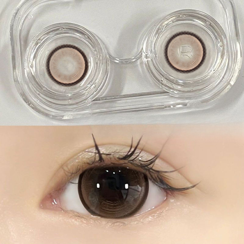 1 cặp (2 chiếc) Ống kính tiếp xúc Black Blue DIA:14.0mm/14.2mm/14.5mm Độ cận thị (0 ~ -6.00) Sử dụng: Ống kính 12 tháng 19