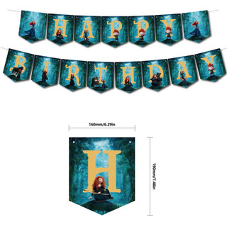 G13 Pixar Brave Merida Chủ Đề Công Chúa Chúc Mừng Sinh Nhật Trang Trí Thẻ Bánh Topper Bóng Biểu Ngữ Đảng Nhu Cầu G13