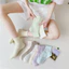 Vớ tất trơn nam nữ cổ trung màu pastel dịu nhẹ