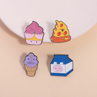 Thời Gian Phiêu Lưu Nhân Vật Hoạt Hình Thổ Cẩm Dễ Thương Pizza Kem Tạo Kiểu PB LSP FP Công Chúa Huy Hiệu Ba Lô Phụ Kiện Quà Tặng Cho Bạn Bè