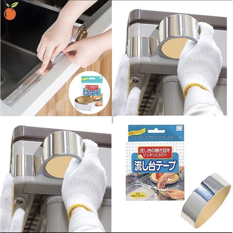 [băng keo bạc]Băng dính nhôm cao cấp 5cm x 26m chống nước bảo ôn dán kẽ hở bồn rủa bát nhà bếp