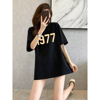 Áo thun cotton phong cách mới 1977 cặp đôi nam nữ