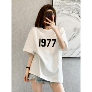 Áo thun cotton phong cách mới 1977 cặp đôi nam nữ