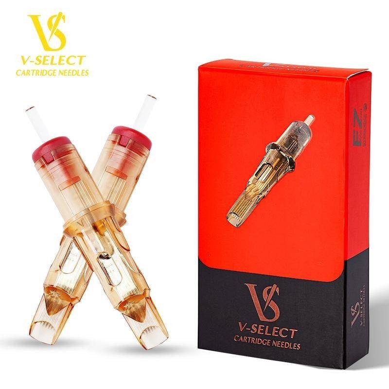 Ez V-select Hình Xăm Hộp Kim 0.30mm Bugpin Cong Magnum 20 Chiếc Dễ Dàng Dán Giao Hàng Nhanh