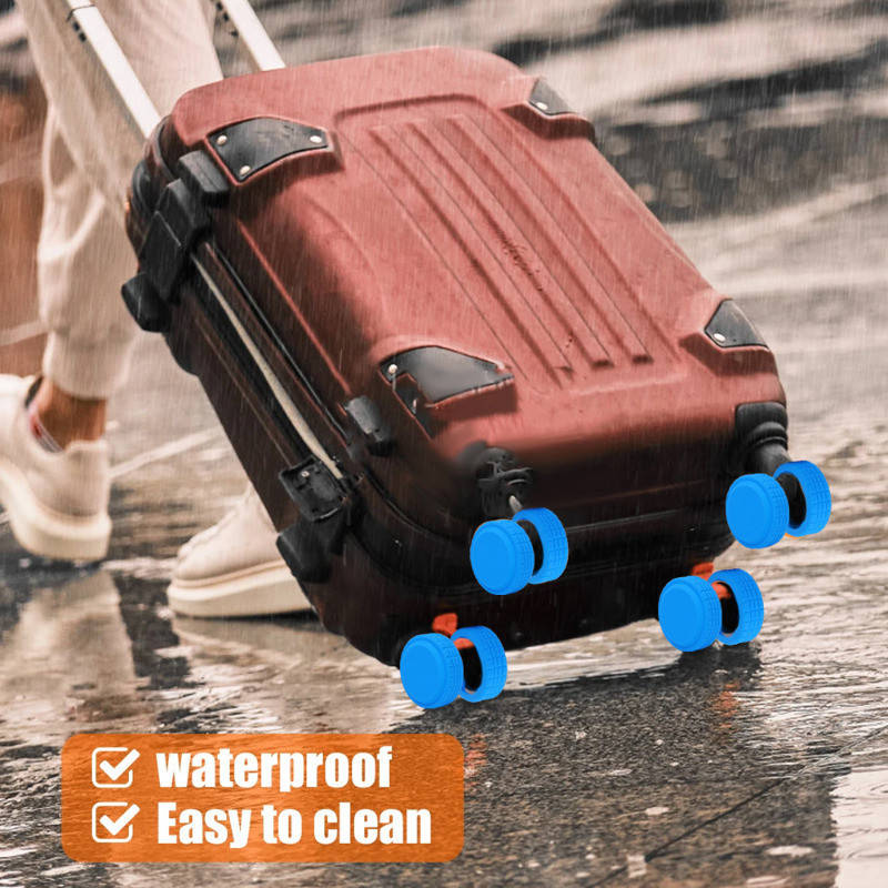 Tay xe đẩy chống trượt chống sốc - Vỏ bọc bánh xe hành lý bảo vệ nửa đầu - Giảm tiếng ồn Tấm lót bánh xe chống mài mòn - Vali bảo vệ xe đẩy du lịch đa năng - Đa phong cách