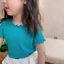 Áo sơ mi bé gái Hàn Quốc tay ngắn giản dị Áo thun mùa hè phong cách mới