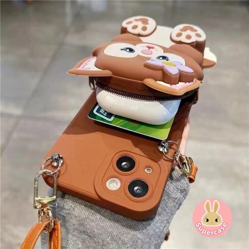 Linabell Vỏ Cho iPhone 15 14 13 12 Pro Max 15 14 Plus 13 12 mini Cat Paw Ví Điện Thoại Có Dây Buộc Dài Cô Gái Dễ Thương CardHolder Bìa Mềm