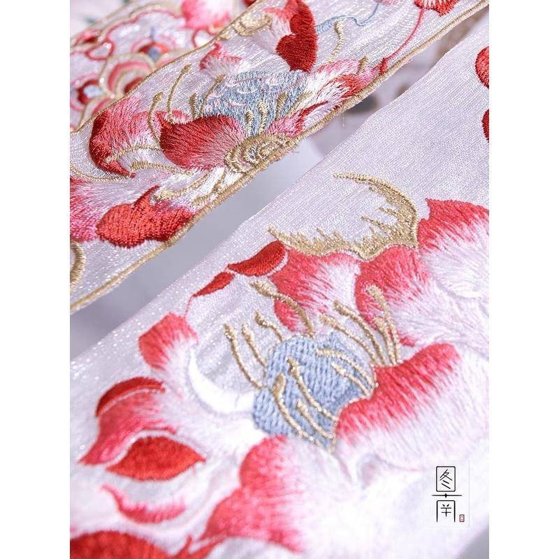 50cm Thêu Cổ Cạnh Ren Phụ Kiện Hanfu Cổ Thêu Rèm gạc Cạnh DIY Trang Trí | BigBuy360 - bigbuy360.vn