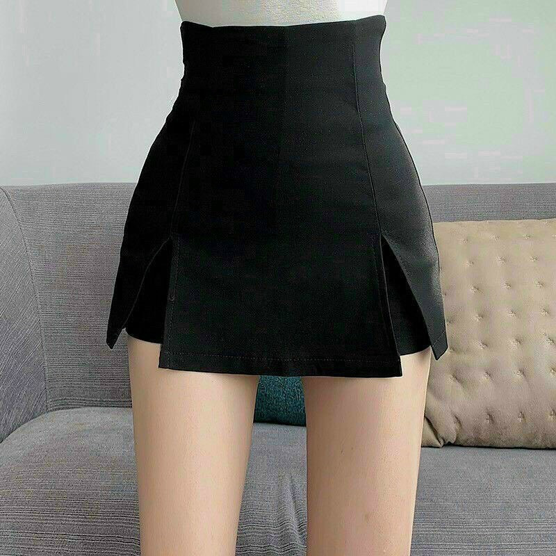 Chân Váy Mini Dáng Chữ A  Xẻ Tà 2 Bên Có Quần Trong C008