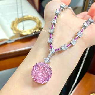 Châu Âu Mỹ ins Phong Cách Mới Hình Bát Giác Thiên Niên Kỷ Hoa Hồng Cắt Tím Kim Cương Màu Kim Cương Phù Hợp Với Nữ