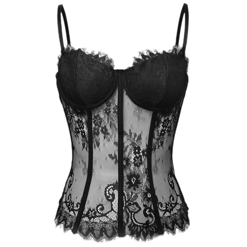 DASBSUG Áo vest nữ tăng vòng một dây spaghetti, phù hợp clubwear và thời trang đường phố