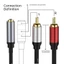 Cáp chuyển đổi nam Niki 3 5mm sang 2RCA cho tai nghe và chất đe dọa gia đình