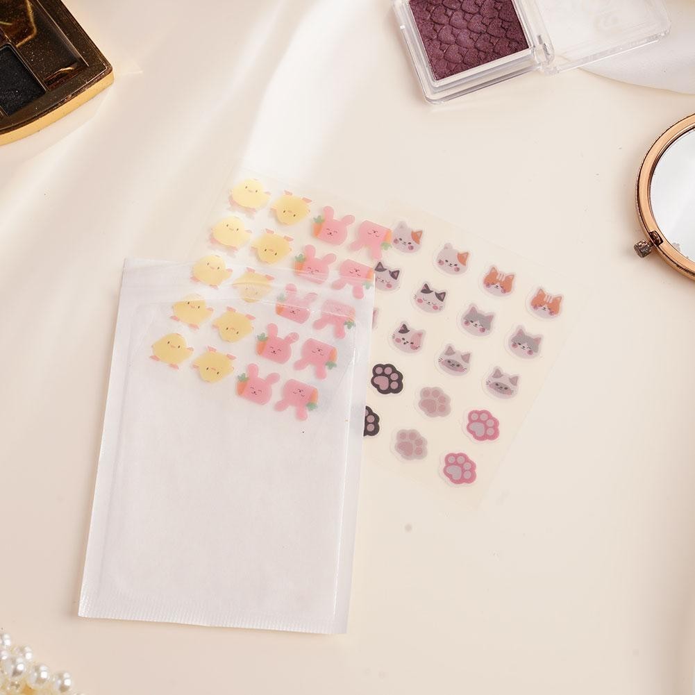 Learever Cute Cat Pe Acne Patch Miếng dán che mụn thoáng khí di động U3r1