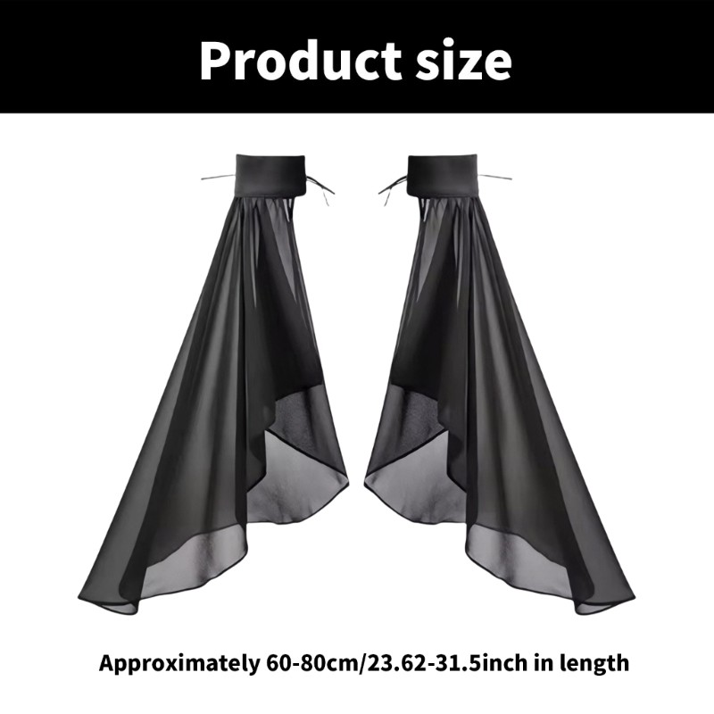 Áo Cưới Tulle Bishop Sleeves Sheer, Tay Dài, Trắng Sang Trọng cho Đám Cưới