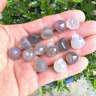 Trắng chalcedony mã não đỏ nhỏ sen mặt dây chuyền mặt dây chuyền ngọc trang sức ngọc bích quà tặng tua rua phụ kiện
