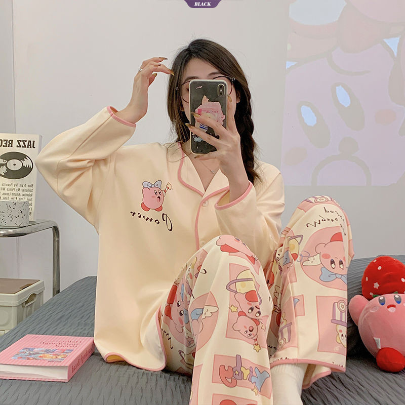 Bộ đồ ngủ gấu Winnie the Pooh 2025 Bộ đồ ngủ dài tay dành cho nữ Cardigan dài tay Phần mỏng mới của trang phục gia đình đáng yêu [BL]