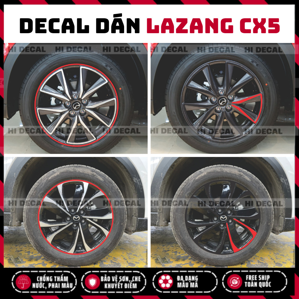 Tem dán mâm Cx5, Decal dán lazang Cx5 trang trí tạo điểm nhấn