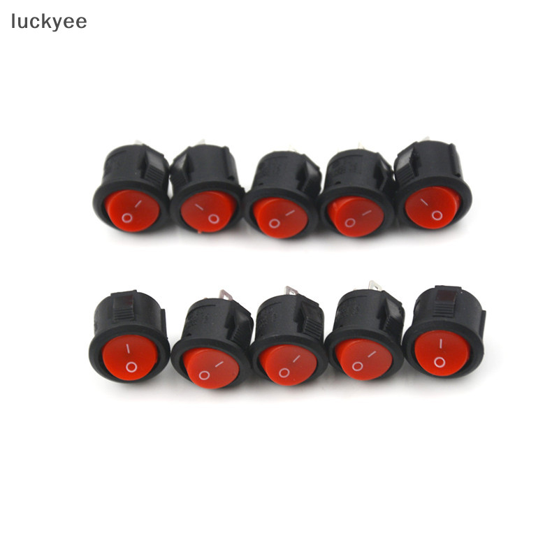 Luckyew 10 Chiếc Đường Kính 16 Mm Thuyền Tròn Rocker Công Tắc 2 Pin ON-OFF Rocker Switch 3A / 250V TQ