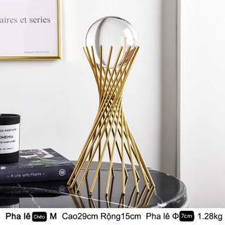 Cặp Hươu tài Lộc và trụ pha Lê chéo  Bunnies trang trí nội thất decor kệ tủ quà tặng khai trương Tân gia sang trọng