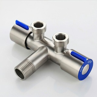 Van nước chia 2 cổng xả Chất liệu Inox 304, ren trong 20mm, DN15 SUNND