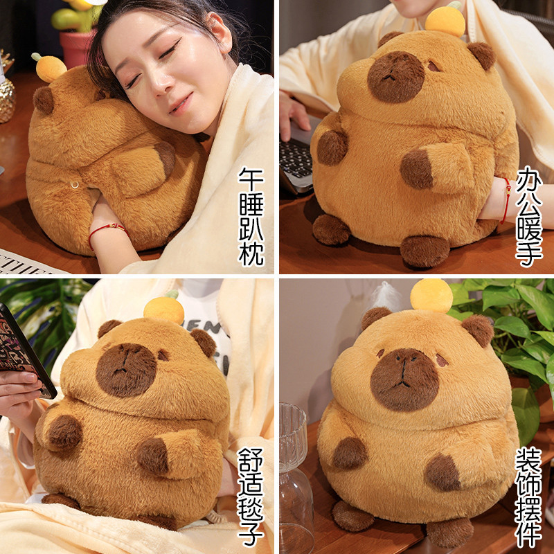 Rytanda Capybara plush toy Gấu bông Capybara chảy nước mũi êm mịn dễ thương Búp Bê Nhồi Bông capibala Kiểu Dáng Dễ Thương Xinh Xắn