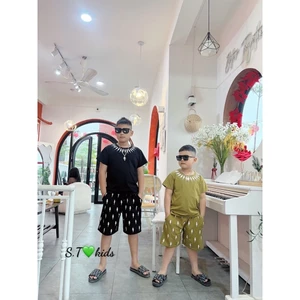 bộ cộc tay mẫu tia chớp siêu hot size nhỡ cho bé trai 15-32kg, bộ cộc tay chất cotton cho bé trai 4 5 6 7 8 9 tuổi