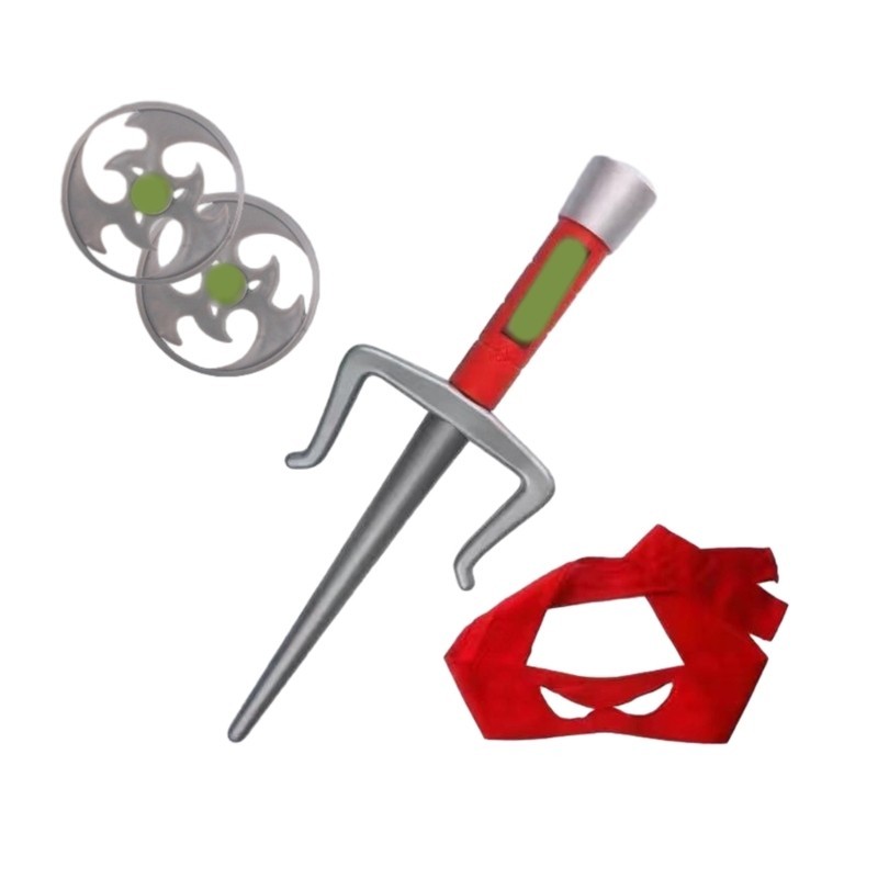 Tốt Nhất Nunchakus Nĩa Vũ Khí Miếng Dán Mắt Cho Trẻ Em Hoạt Hình Ninja Trang Phục Tiệc Halloween Siêu Anh Hùng Cosplay Trang Phục Quà Tặng